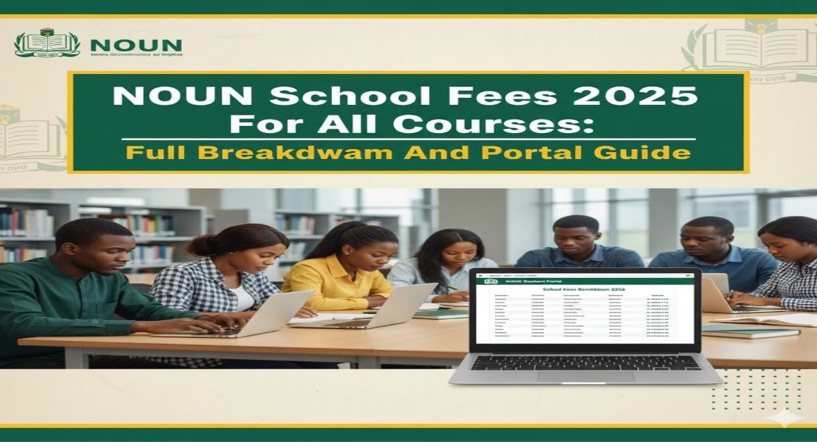 NOUN School Fees 2026 For All Courses